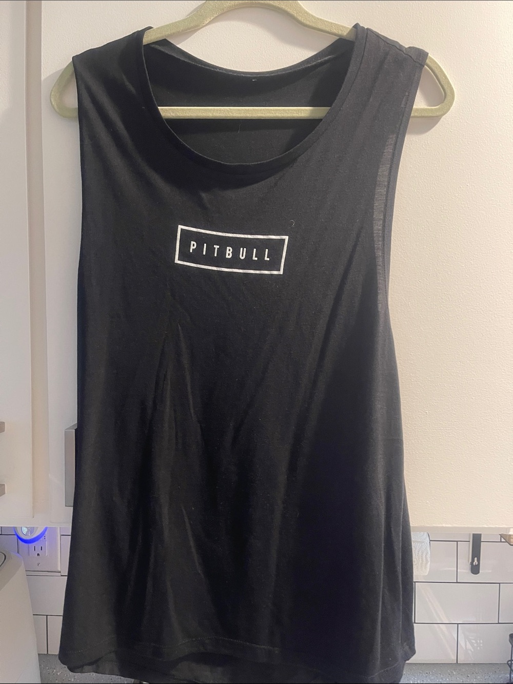 Pitbull Black Sleeveless Muscle Tank